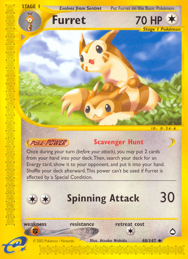 Furret, carta 48 de Aquapolis