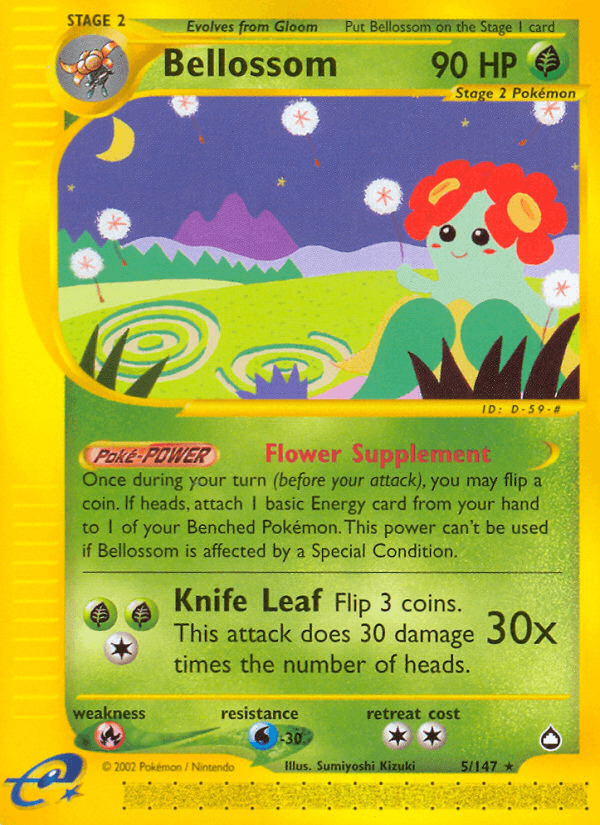 Bellossom, carta 5 de Aquapolis