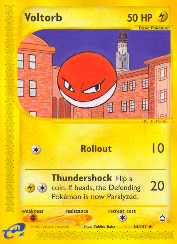 Voltorb, carta 64 de Aquapolis