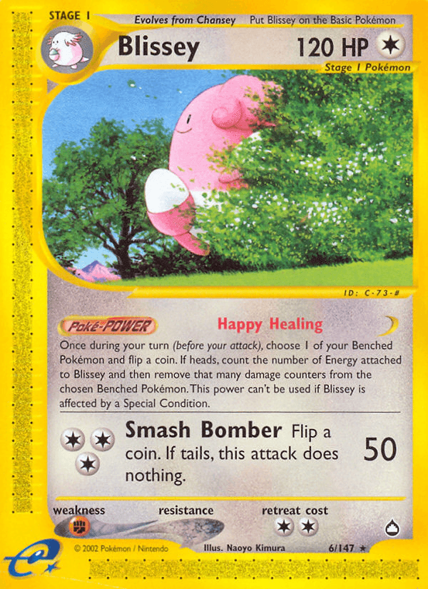 Blissey, carta 6 de Aquapolis