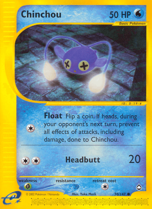 Chinchou, carta 70 de Aquapolis