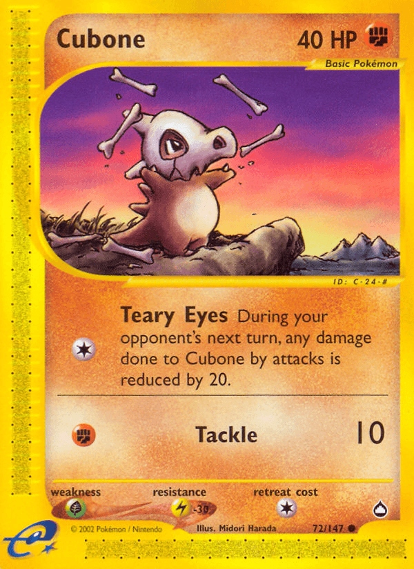 Cubone, carta 72 de Aquapolis