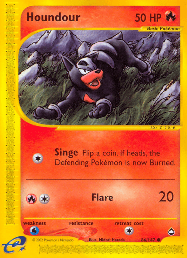 Houndour, carta 86 de Aquapolis