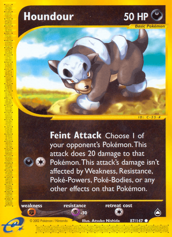 Houndour, carta 87 de Aquapolis