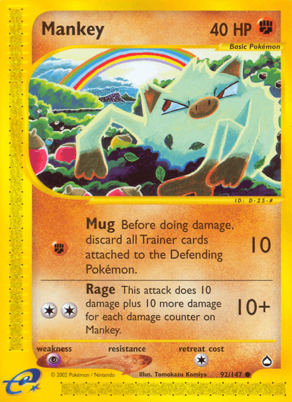 Mankey, carta 92 de Aquapolis