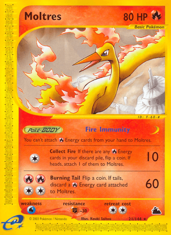 Moltres, carta 21 de Skyridge