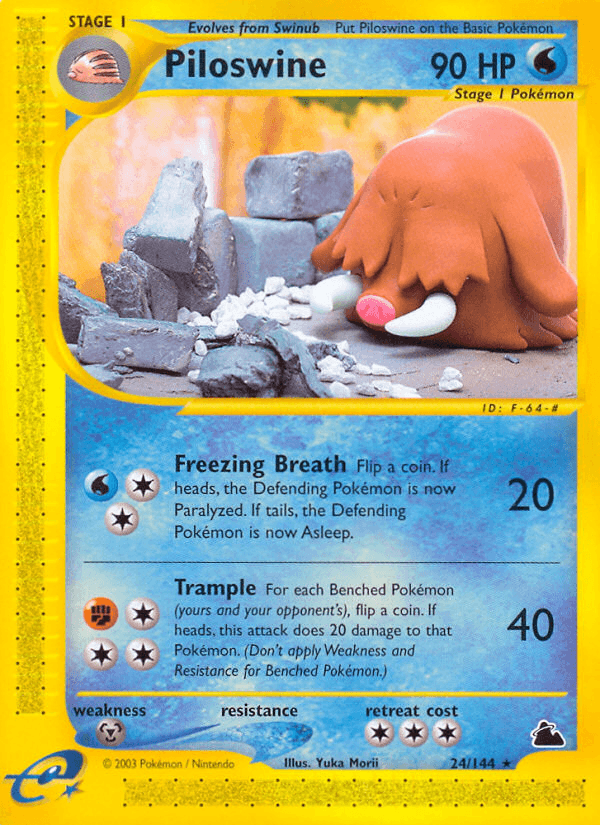 Piloswine, carta 24 de Skyridge