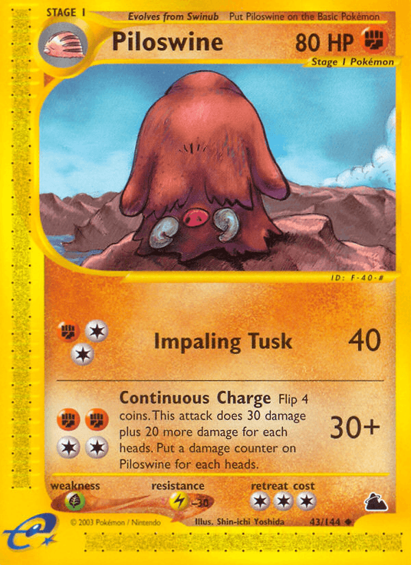 Piloswine, carta 43 de Skyridge