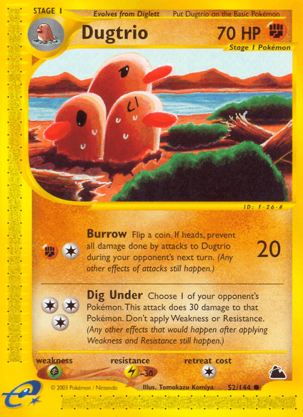Dugtrio, carta 52 de Skyridge