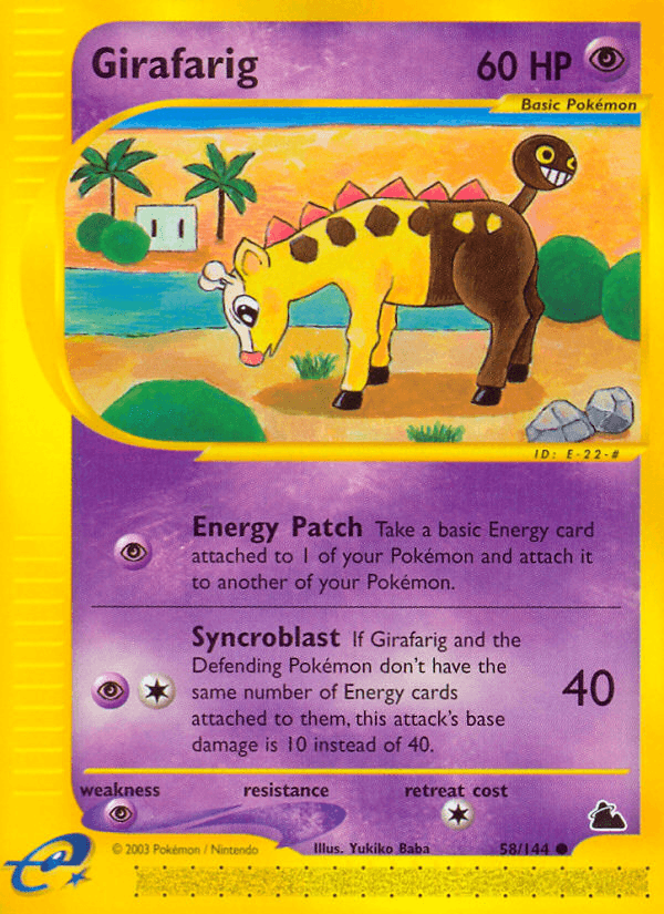 Girafarig, carta 58 de Skyridge