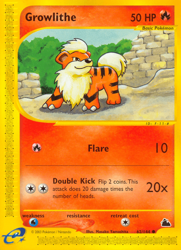 Growlithe, carta 62 de Skyridge