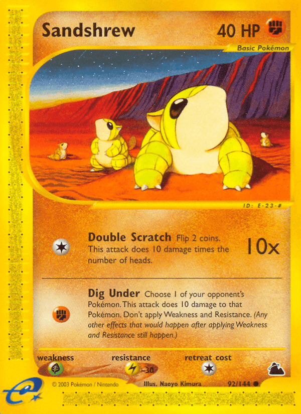 Sandshrew, carta 92 de Skyridge