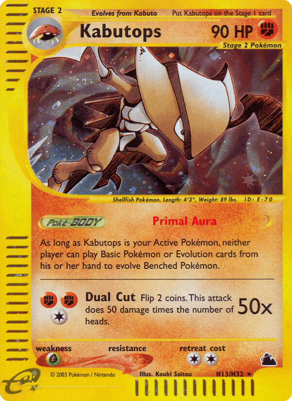 Kabutops, carta H13 de Skyridge