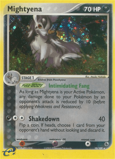 Mightyena, carta 10 de Ruby & Sapphire