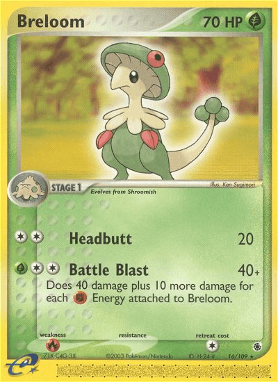 Breloom, carta 16 de Ruby & Sapphire