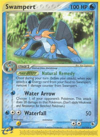 Swampert, carta 23 de Ruby & Sapphire
