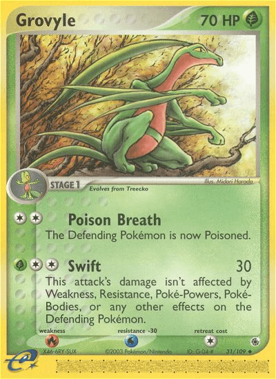 Grovyle, carta 31 de Ruby & Sapphire
