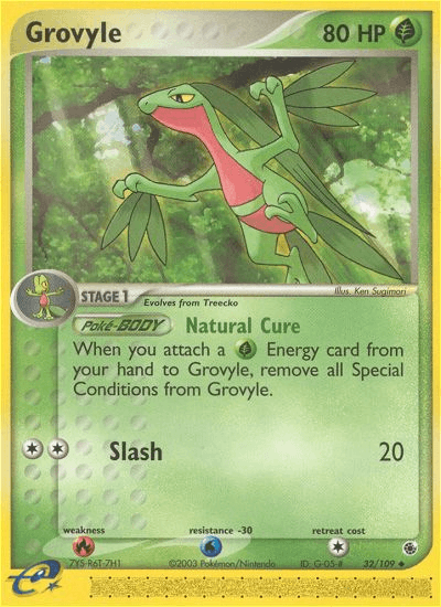Grovyle, carta 32 de Ruby & Sapphire