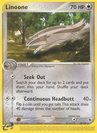 Linoone, carta 38 de Ruby & Sapphire