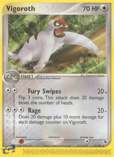 Vigoroth, carta 47 de Ruby & Sapphire