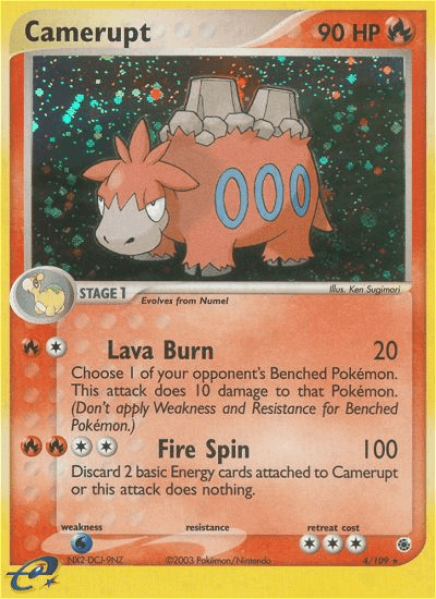 Camerupt, carta 4 de Ruby & Sapphire