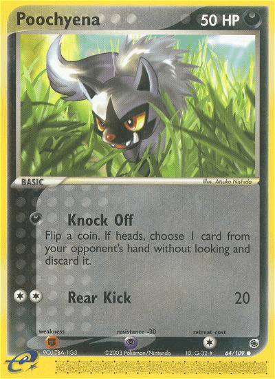 Poochyena, carta 64 de Ruby & Sapphire