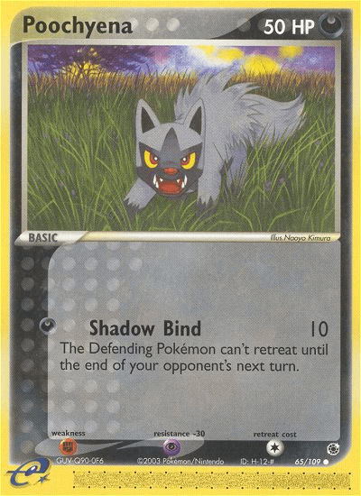 Poochyena, carta 65 de Ruby & Sapphire