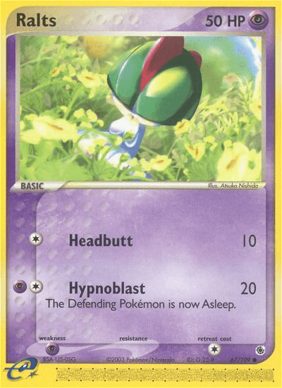 Ralts, carta 67 de Ruby & Sapphire