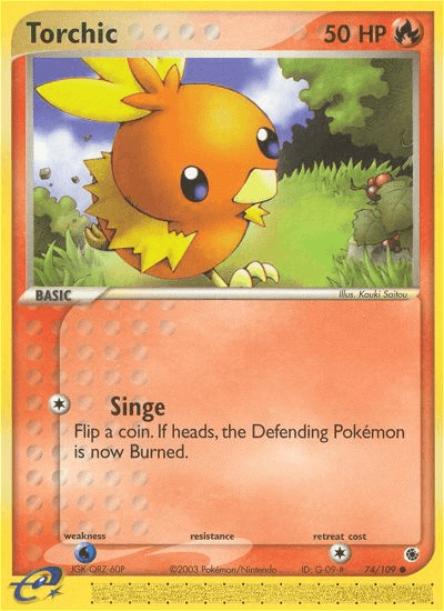 Torchic, carta 74 de Ruby & Sapphire