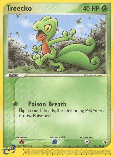 Treecko, carta 75 de Ruby & Sapphire