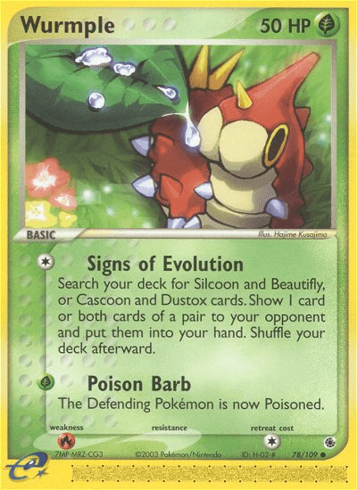 Wurmple, carta 78 de Ruby & Sapphire