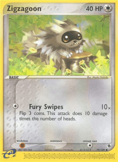 Zigzagoon, carta 79 de Ruby & Sapphire
