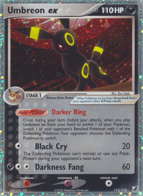 Umbreon ex, carta 112 de Unseen Forces