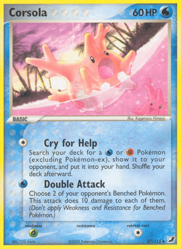 Corsola, carta 37 de Unseen Forces