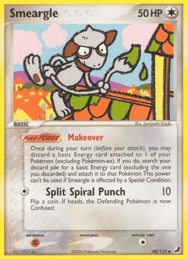 Smeargle, carta 48 de Unseen Forces