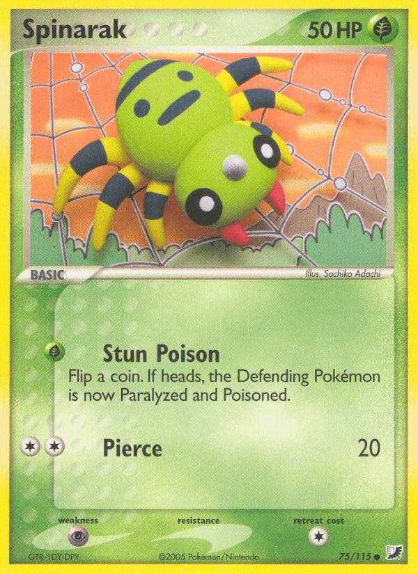 Spinarak, carta 75 de Unseen Forces