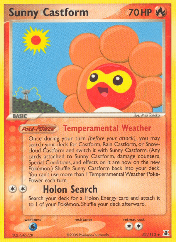 Sunny Castform, carta 31 de Delta Species
