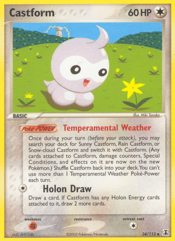 Castform, carta 34 de Delta Species
