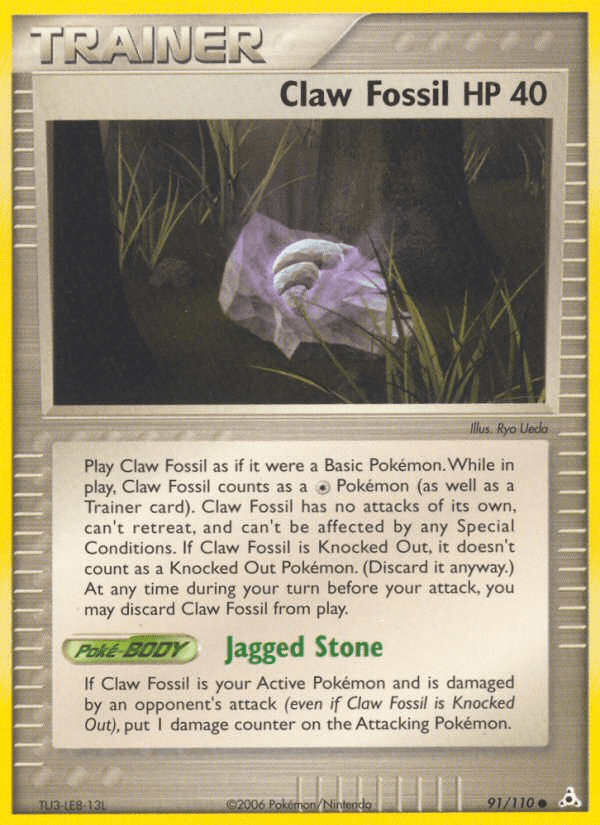 Claw Fossil, carta 91 de Holon Phantoms