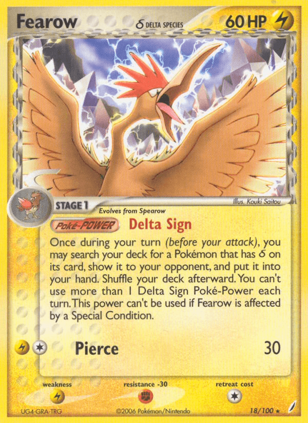 Fearow δ, carta 18 de Crystal Guardians