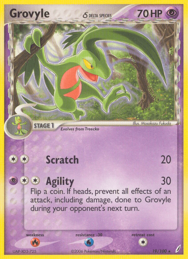 Grovyle δ, carta 19 de Crystal Guardians