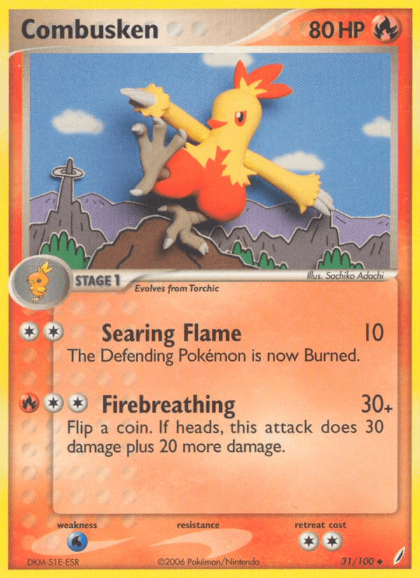 Combusken, carta 31 de Crystal Guardians