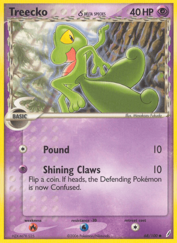 Treecko δ, carta 68 de Crystal Guardians