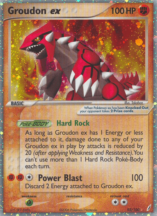 Groudon ex, carta 93 de Crystal Guardians