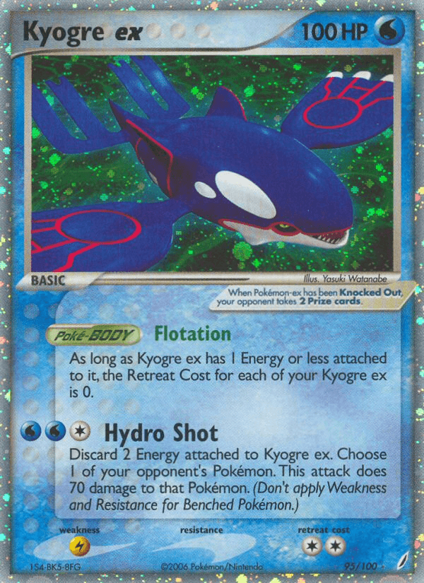 Kyogre ex, carta 95 de Crystal Guardians