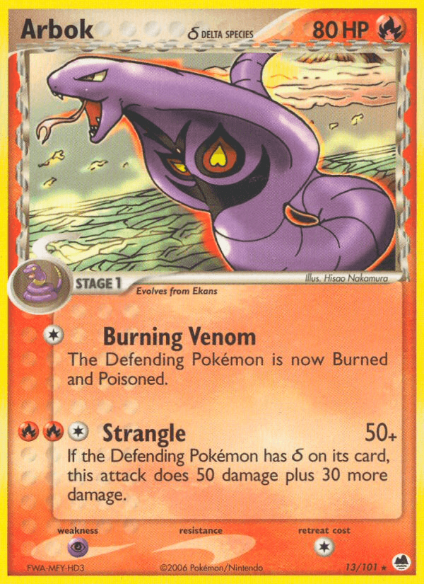 Arbok δ, carta 13 de Dragon Frontiers