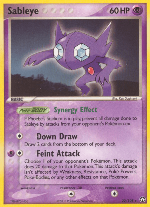 Sableye, carta 22 de Power Keepers