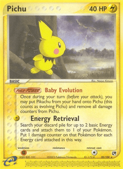 Pichu, carta 20 de Sandstorm