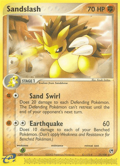Sandslash, carta 21 de Sandstorm