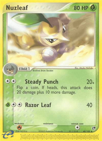 Nuzleaf, carta 48 de Sandstorm